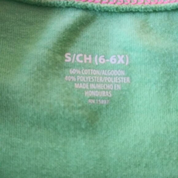 St. Patrick's Day girl's size 6 green and pink top - Picture 11 of 13